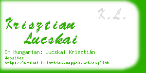 krisztian lucskai business card