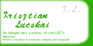 krisztian lucskai business card